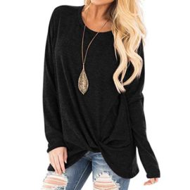 Femmes-Mode-Chic-sans-Bretelles-Tunic-en-Vrac-Grande-Taille-Manche-Longue-O-Cou-Pullover-Dcontracte-Solide-Sweatshirt-Twist-Ensemble-Asymtrique-Ourlet-T-Shirt-Hauts-Dcontract-Chemisier-0-3