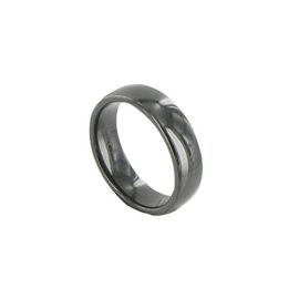 Les Poulettes Bijoux – Bague Anneau Large de Céramique Noire – 6mm Les Poulettes Bijoux – Bague Anneau Large de Céramique Noire – 6mm