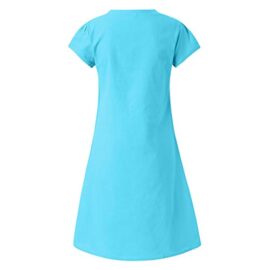 Lonshell Mode Robe Femme D’été Longue T-Shirt à Manches Courtes en Coton et Lin Casual Grande Taille Bouton vers Le Bas Lâché Robe Mini S-5XL Lonshell Mode Robe Femme D’été Longue T-Shirt à Manches Courtes en Coton et Lin Casual Grande Taille Bouton vers Le Bas Lâché Robe Mini S-5XL 6