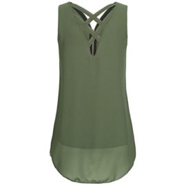 SANFASHION 2019 Été Femmes Sexy Chiffon Col-V Zippé sans Dos Tank Top Blouse SANFASHION 2019 Été Femmes Sexy Chiffon Col-V Zippé sans Dos Tank Top Blouse