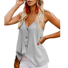 SANFASHION-Femme-Shirt-Bretelle-Haut-Col-V-Boutons-Tops-Sexy-Basique-Vtement-Bonne-Qualit-Amincissant-Blouse-lgant-Casual-Florale-Sport-Basique-0