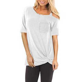 SANFASHION-T-Shirt-Femme-Manches-Court-Tops-paule-Nu-ModeVtement-Femme-t-Grande-TailleBlouse-Mode-0