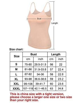 SATINIOR Femmes Camisole Débardeurs Soutien-Gorge Intégré Ajustable Débardeur Rembourré Camis Tanks SATINIOR Femmes Camisole Débardeurs Soutien-Gorge Intégré Ajustable Débardeur Rembourré Camis Tanks 4