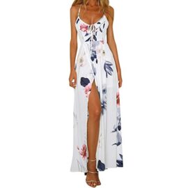 Weant Femme Robe Chic Robe Femme Ete Robe de Plage Femme Robe Col V Floral Imprimé Bandage Femme Robe de Soirée Cocktail Femme Robe de Soirée Robe Longue Femme Weant Femme Robe Chic Robe Femme Ete Robe de Plage Femme Robe Col V Floral Imprimé Bandage Femme Robe de Soirée Cocktail Femme Robe de Soirée Robe Longue Femme