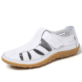 ZSUO-Sandales-Femmes-Plates-Cuir-Casuel-Confort-Mocassins-Loafers-Chaussures-de-Conduite-La-Mode-t-Chaussures-de-Marche-Tongs-Sandales-0