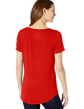 Amazon Essentials Solid Short-Sleeve V-Neck Tunic Femme Amazon Essentials Solid Short-Sleeve V-Neck Tunic Femme 3