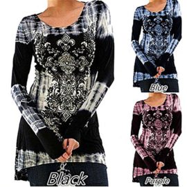 Blouses Femmes Vintage Taille Plus T-Shirts Gothiques Chemises Longues Imprimées Hauts Manches Longues Robe Tshirts Col Rond Mini Robe A-Ligne Minceur Printemps Automne Casual Blouses Femmes Vintage Taille Plus T-Shirts Gothiques Chemises Longues Imprimées Hauts Manches Longues Robe Tshirts Col Rond Mini Robe A-Ligne Minceur Printemps Automne Casual