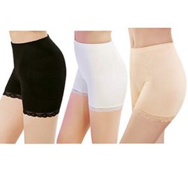 FEPITO-3-Paires-Femmes-sous-Jupe-Shorts-Pantalon-De-Scurit-Doux-Stretch-Dentelle-Garniture-Leggings-Short-Pantalon-De-Yoga-Plus-0-0