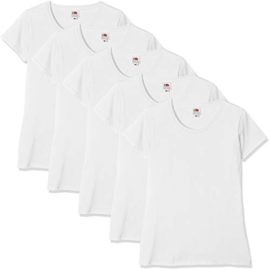 Fruit of the Loom – Valueweight – T-shirt (Lot de 5) – Femme Fruit of the Loom – Valueweight – T-shirt (Lot de 5) – Femme