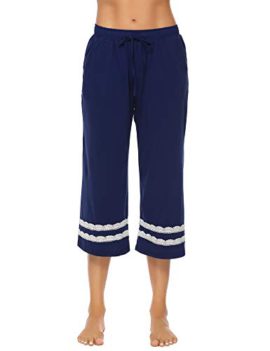 Hawiton-Femme-t-Shorts-et-Bermudas-Pantalon-Fluide-Casual-Ample-Elastique-dintrieur-Jogging-Dtente-Yoga-Pants-Grande-Taille-Pantalon-Court-Sport-Shorts-0-1