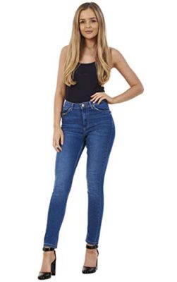 Jean Skinny – Femme – Poches/Taille mi-Haute/Longueur Cheville – Extensible – Bleu Jean Skinny – Femme – Poches/Taille mi-Haute/Longueur Cheville – Extensible – Bleu 5