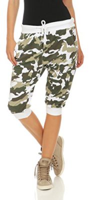Malito-Court-Boyfriend-Pantalon-avec-Camouflage-Print-Sweatpants-Fitness-8017-Femme-Taille-Unique-0