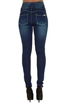 Pantalon-Femme-Jean-Denim-Taille-Haute-Skinny-Slim-Stretch-Push-Up-Casual-Vintage-Jeans-avec-Boutons-0-3