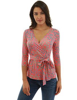 PattyBoutik-Femmes-Blouse-Portefeuille--Manches-34-0