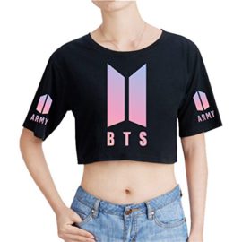 SIMYJOY-Femme-BTS-T-Shirt-Crop-Top-Love-Yourself-Tear-Tops-Fille-Cool-Kpop-Top-0