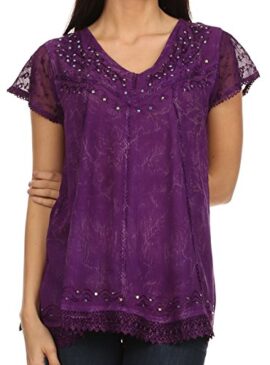 Sakkas Hope Broderie et Seqiun Accents Blouse d’été Sakkas Hope Broderie et Seqiun Accents Blouse d’été 5