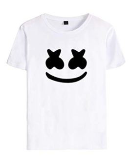 ShallGood-Unisexe-T-Shirts--Manches-Courtes-DJ-Marshmello-Fans-T-Shirt-Cool-Son-lectrique-Top-pour-Hommes-Femmes-Adolescents-Col-Rond-Top-dt-0