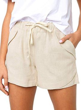 Short-Femmes-Mode-t-Hot-Bermudas-Pantalons-Casual-Lin-Coton-Corde-Attacher-Uni-Couleur-Plage-Short-avec-Poches-0
