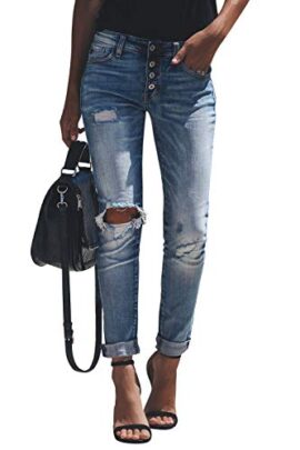 Yidarton Femme Jeans Déchiré Push Up Skinny Slim Fit Stretch Boyfriend Denim Jean Troué Pantalons Jeggings Pants Casual Rétro Yidarton Femme Jeans Déchiré Push Up Skinny Slim Fit Stretch Boyfriend Denim Jean Troué Pantalons Jeggings Pants Casual Rétro