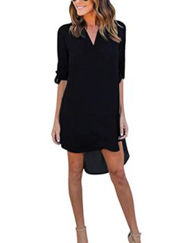 Yidarton-Mode-Tunique-Femme--Manches-Longues-Casual-Robe-Chemise-Longue-0