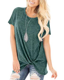 Yidarton-T-Shirt-Femme-t-Col-Rond-Manche-Courtes-Blouse-Casual-Tee-Shirt-Top-0