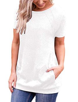 iClosam-T-Shirt-Femme--Manches-Courtes-Grande-Taille-t-Ample-Casual-Tee-Shirt-Top-0