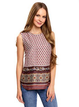 oodji-Collection-Femme-Top-Imprim-en-Tissu-Fluide-0