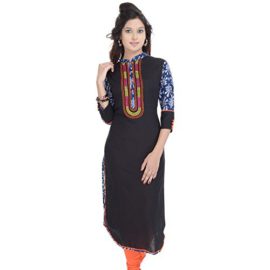 vihaan Impex ethnique indien coton Kurti Casual Wear Noir vihaan Impex ethnique indien coton Kurti Casual Wear Noir 4