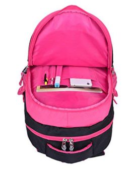 Cartable-fille-Coofit-Sac-a-dos-fille-en-Oxford-Cartable-enfant-primaire-Sac-ecole-fille-Sac-a-dos-college-fille-Cartable-primaire-college-ecole-scolaire-pour-fille-Rose-Noir-0-3