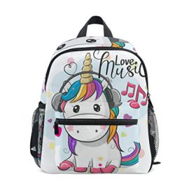 Isaoa-3D-Licorne-Rose-Enfants-Sacs--Dos-cole-Maternelle-Maternelle-pour-Enfant-Fillegaron-pour-Mignon-Schoolbags-pour-Age-2-8-Enfant-0