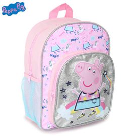 Peppa-Pig-Sac–Dos-Enfant-La-Licorne-Magique-De-Peppa-Sac–Dos-Fille-Toile-Et-Paillette-Parfait-comme-Sac-Dcole-Ou-Sac-De-Voyage-Cartable-Primaire-Ou-Maternelle–Partir-De-3-Ans-0-1