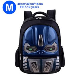 QAZZ-Sac--Dos-Bande-Dessine-Colore-LED-Voiture-Femelle-Bb-Enfant-Maternelle-Sac-Sac--Dos-Cartable-Toile-Enfant-tudiant-Sac--Dos-Moyen-Bleu-Fonc-0