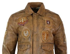 Blouson-Homme-Pilote-aviateur-Bomber-Cuir-vritable-col-Fausse-Fourrure-Amovible-Style-Vintage-rtro-0-2