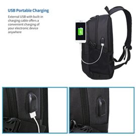 Fresion Sac à Dos Résistant à l’eau Port de Chargement USB Externe Ordinateur Portable 15 Pouces Voyage Affaires Fresion Sac à Dos Résistant à l’eau Port de Chargement USB Externe Ordinateur Portable 15 Pouces Voyage Affaires 5