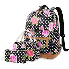 Sac à Dos Scolaire pour Fille, FEWOFJ Sacs à Dos de Toile + Sac à Lunch + Sac de Stylo pour l’Adolescent l’Étudiant – Les Loisirs, Le Voyage, la randonnée Sac à Dos Scolaire pour Fille, FEWOFJ Sacs à Dos de Toile + Sac à Lunch + Sac de Stylo pour l’Adolescent l’Étudiant – Les Loisirs, Le Voyage, la randonnée