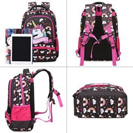 Sac-Licorne-Enfant-Fille-Cartable-Primaire-Sac-pour-lcole-Loisir-Voyage-3-en-1-Sac–Dos-Scolaire-Sac–Lunch-Sac–Crayons-0-2