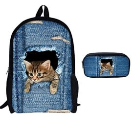 Uworth-3D-Mignon-Chat-Sac--Dos-cole-FillesGarons-Pour-Lcole-Sets-de-Sacs-Scolaires-0