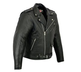 Veste de moto – Marlon Brando style – cuir de vachette – avec protection – noir Veste de moto – Marlon Brando style – cuir de vachette – avec protection – noir 5