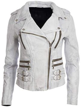 Aviatrix Veste Elegante De Style Motard pour Femmes en Cuir Veritable avec Plusieurs Fermetures Eclair (AGSM) Aviatrix Veste Elegante De Style Motard pour Femmes en Cuir Veritable avec Plusieurs Fermetures Eclair (AGSM)