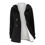 FANTIGO Femme Mode Manteaux à Capuche Bouton Corne Manches Longues Épais Casual Hiver Chaud Vest FANTIGO Femme Mode Manteaux à Capuche Bouton Corne Manches Longues Épais Casual Hiver Chaud Vest