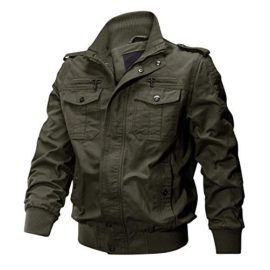 KEFITEVD Veste Cargo Décontractée pour Homme Blousons Bomber Militaires Automne Militaire Coupe-Vent KEFITEVD Veste Cargo Décontractée pour Homme Blousons Bomber Militaires Automne Militaire Coupe-Vent