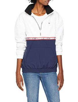 Tommy Jeans Femme Tape Detail Popover Veste Imperméable Manches Longues Tommy Jeans Femme Tape Detail Popover Veste Imperméable Manches Longues