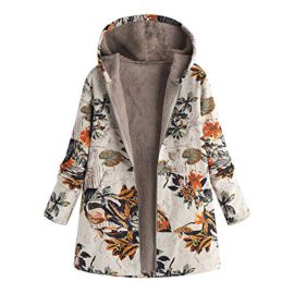 Veste Kimono Gilet Blazer Manteau Hiver Femme Winter Warm Outwear Pochettes à Capuchon à imprimé Floral Veste Kimono Gilet Blazer Manteau Hiver Femme Winter Warm Outwear Pochettes à Capuchon à imprimé Floral