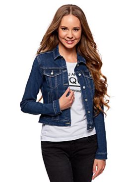 oodji Ultra Femme Veste en Jean Basique oodji Ultra Femme Veste en Jean Basique