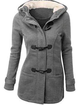 Asskdan Femmes Manteaux à Capuche Bouton Blouson Veste Jacket Manches Longues Épais Outwear Automne Hiver Asskdan Femmes Manteaux à Capuche Bouton Blouson Veste Jacket Manches Longues Épais Outwear Automne Hiver