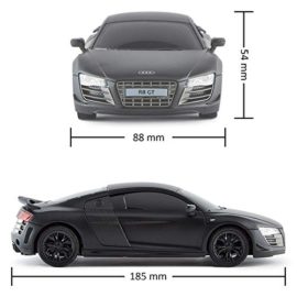 Audi-R8-GT-Produit-Officiel-Tlcommande-Voiture-pour-Enfants-avec-Fonctionne-Lumires-Tlcommand-sur-la-Route-RC-124-Modle-24Ghz-Noir-Mate-Super-Jouet-pour-Garons-et-Filles-0-1