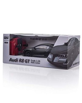 Audi-R8-GT-Produit-Officiel-Tlcommande-Voiture-pour-Enfants-avec-Fonctionne-Lumires-Tlcommand-sur-la-Route-RC-124-Modle-24Ghz-Noir-Mate-Super-Jouet-pour-Garons-et-Filles-0-2