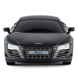 Audi-R8-GT-Produit-Officiel-Tlcommande-Voiture-pour-Enfants-avec-Fonctionne-Lumires-Tlcommand-sur-la-Route-RC-124-Modle-24Ghz-Noir-Mate-Super-Jouet-pour-Garons-et-Filles-0-3