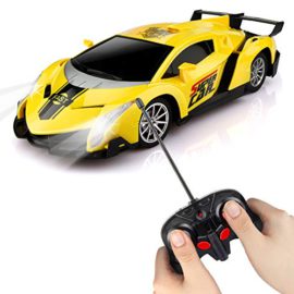 Bazoty-Voiture-Tlcommande-Jouet-Enfants-RC-Voiture-avec-Rotation--360-degrs-LED-Lumire-124-chelle-Cars-Vehicule-Modle-Voiture-Electrique-Cadeaux-pour-Garons-Filles-Jeux-Intrieur-Extrieur-0