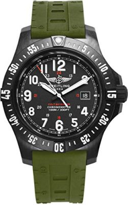 Breitling-Colt-SkyRacer-Montre-pour-Homme-avec-Bracelet-en-Caoutchouc-Vert-Skyracer-X74320E4BF87-298S-0